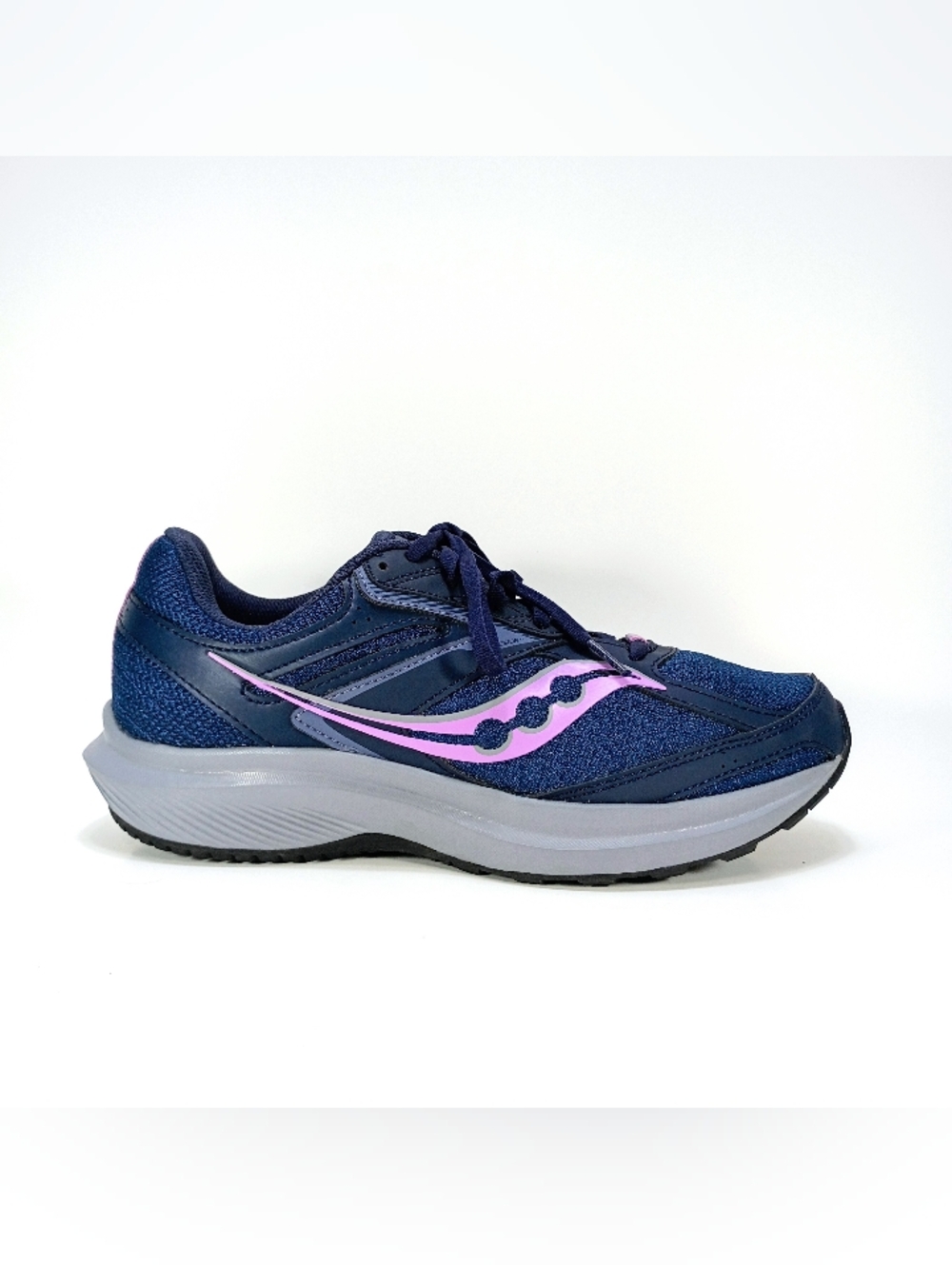 Saucony Cohesion 17 Womens 9 Wide Fit Navy Blue Running Shoes Sneakers